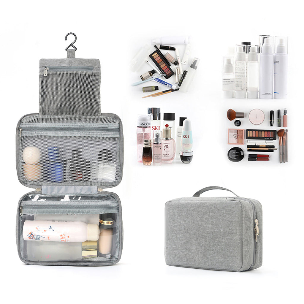 Portable Hanging Toiletry Bag with Dry Wet Compartments