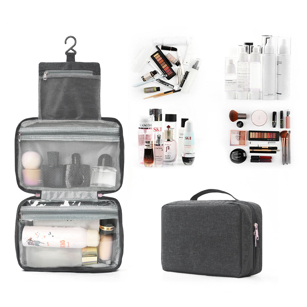Portable Hanging Toiletry Bag with Dry Wet Compartments