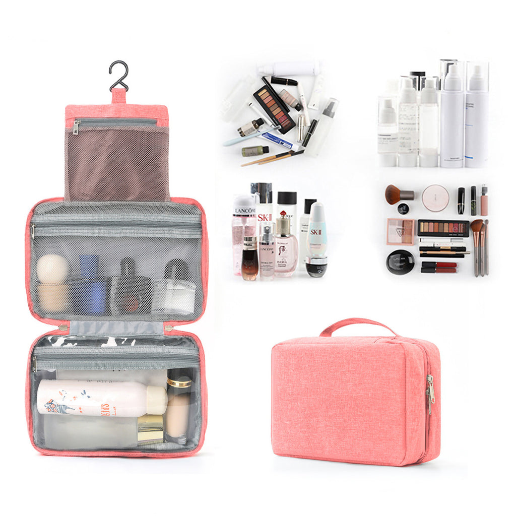 Portable Hanging Toiletry Bag with Dry Wet Compartments
